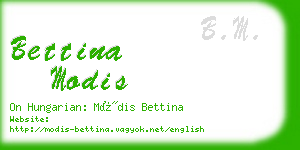 bettina modis business card